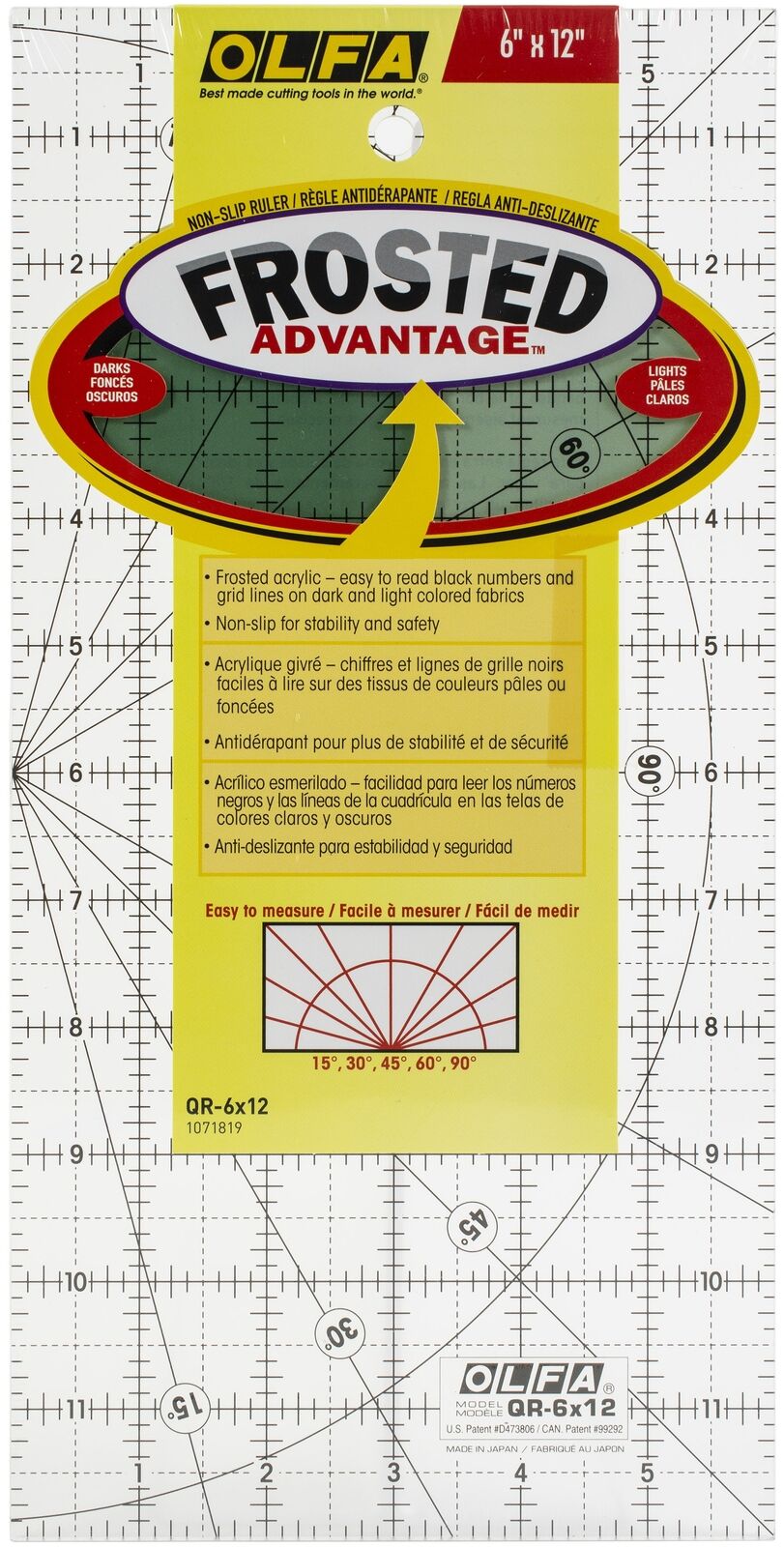 6-x-12-inch Frosted Ruler 6 x 12"