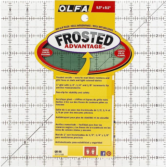 olfa-9-5 Frosted Ruler 9,5 x 9,5"