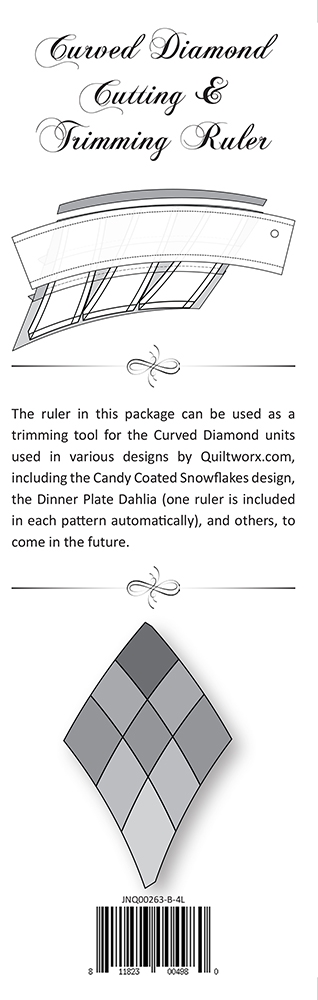 quiltworx-ruler Curved Diamond Cutting & Trimming Ruler