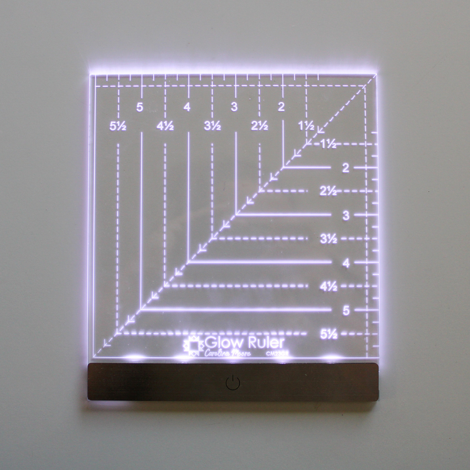CM23GL Glow Ruler 6 1/8 x 6 7/8 Inch