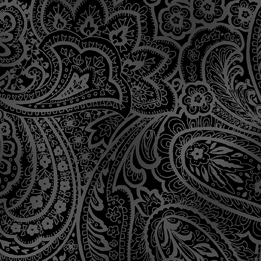 9747-12 Radiant Paisley grau schwarz
