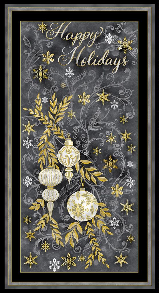 PANEL-CM2575-GREY Happy Holidays Panel
