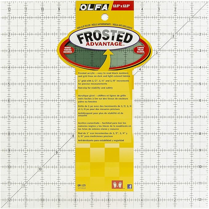 12-5-inch Frosted Ruler 12,5 x 12,5"
