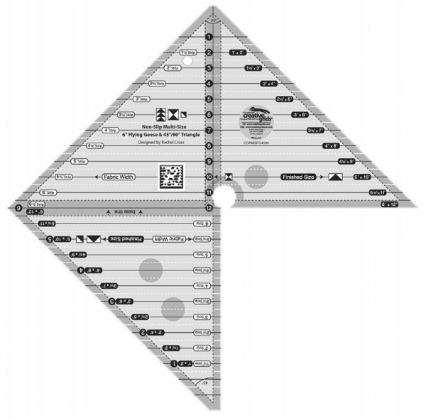 6" Flying Geese & 45° / 90° Triangle Ruler