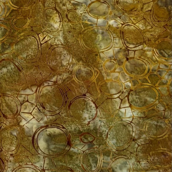 braun-grün gemusterte Batik